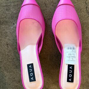 Aqua Mrina Pointed Toe High Heel Pumps - Fuschia